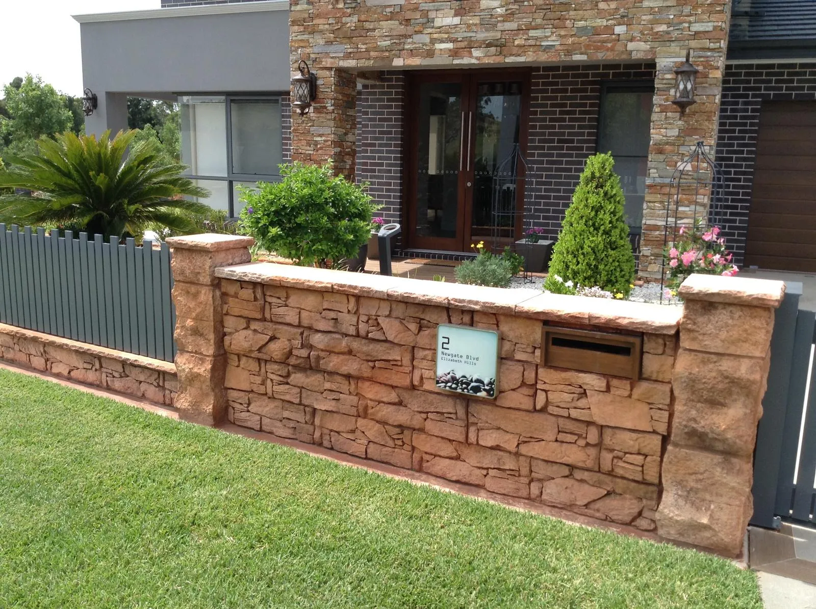 Paved courtyard using Steve-made pavers