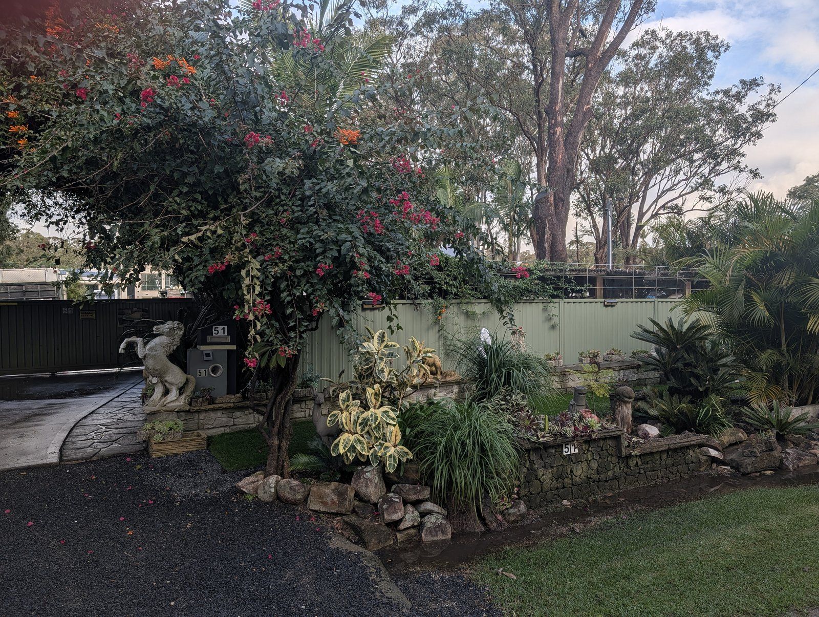 Steve's Oasis Landscapes workshop and on-site product manufacturing