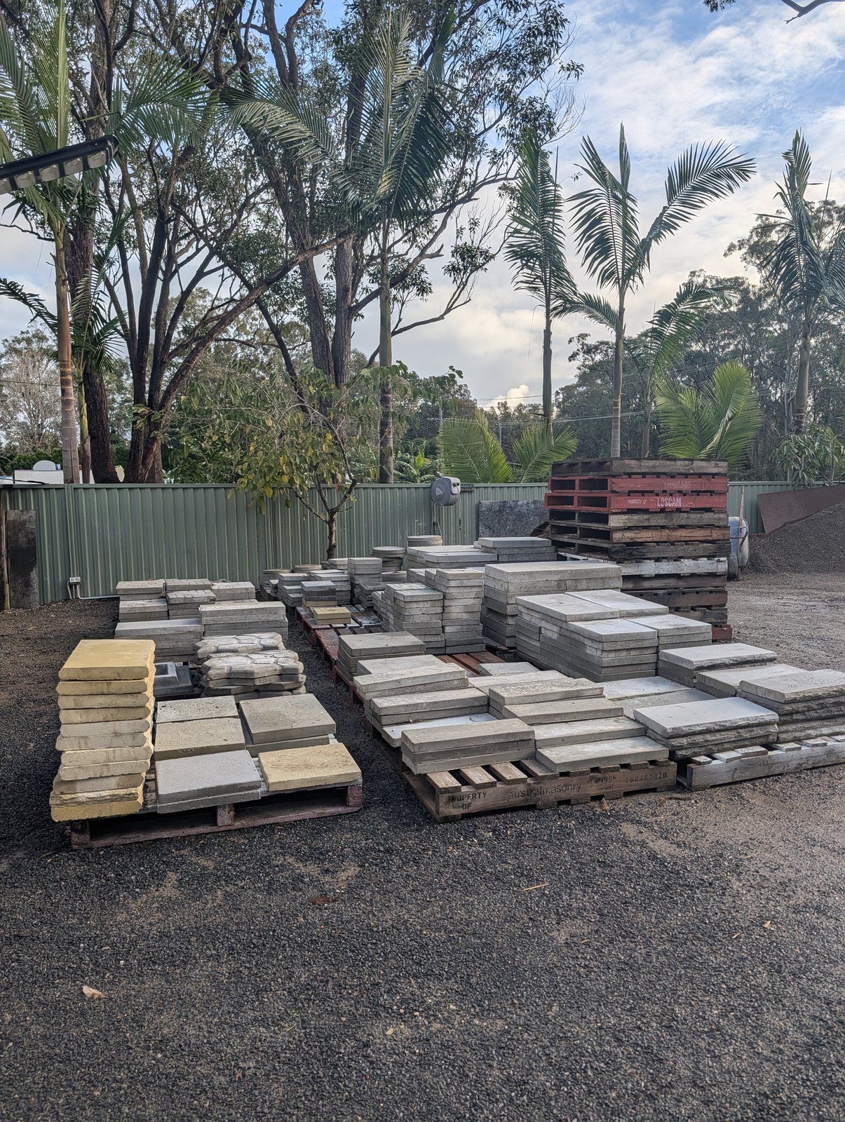 Steve's Oasis Landscapes workshop and on-site product manufacturing