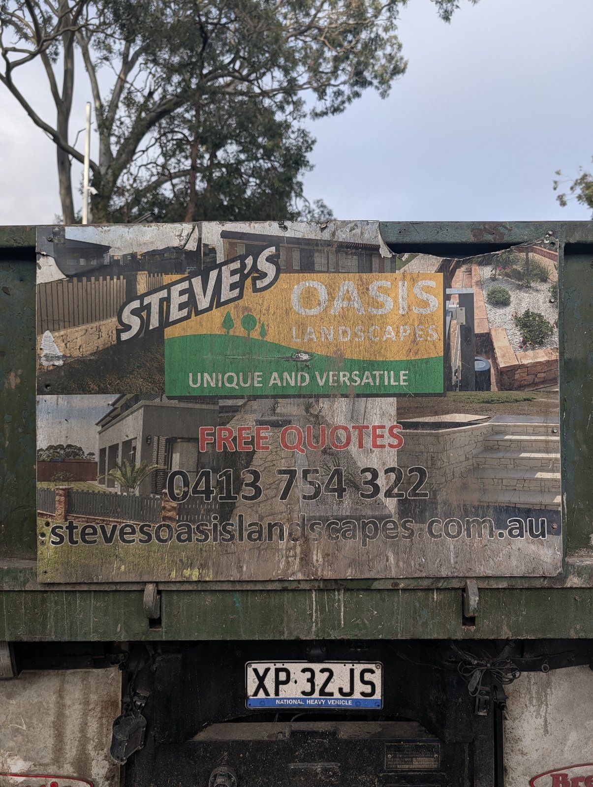 Steve's Oasis Landscapes workshop and on-site product manufacturing