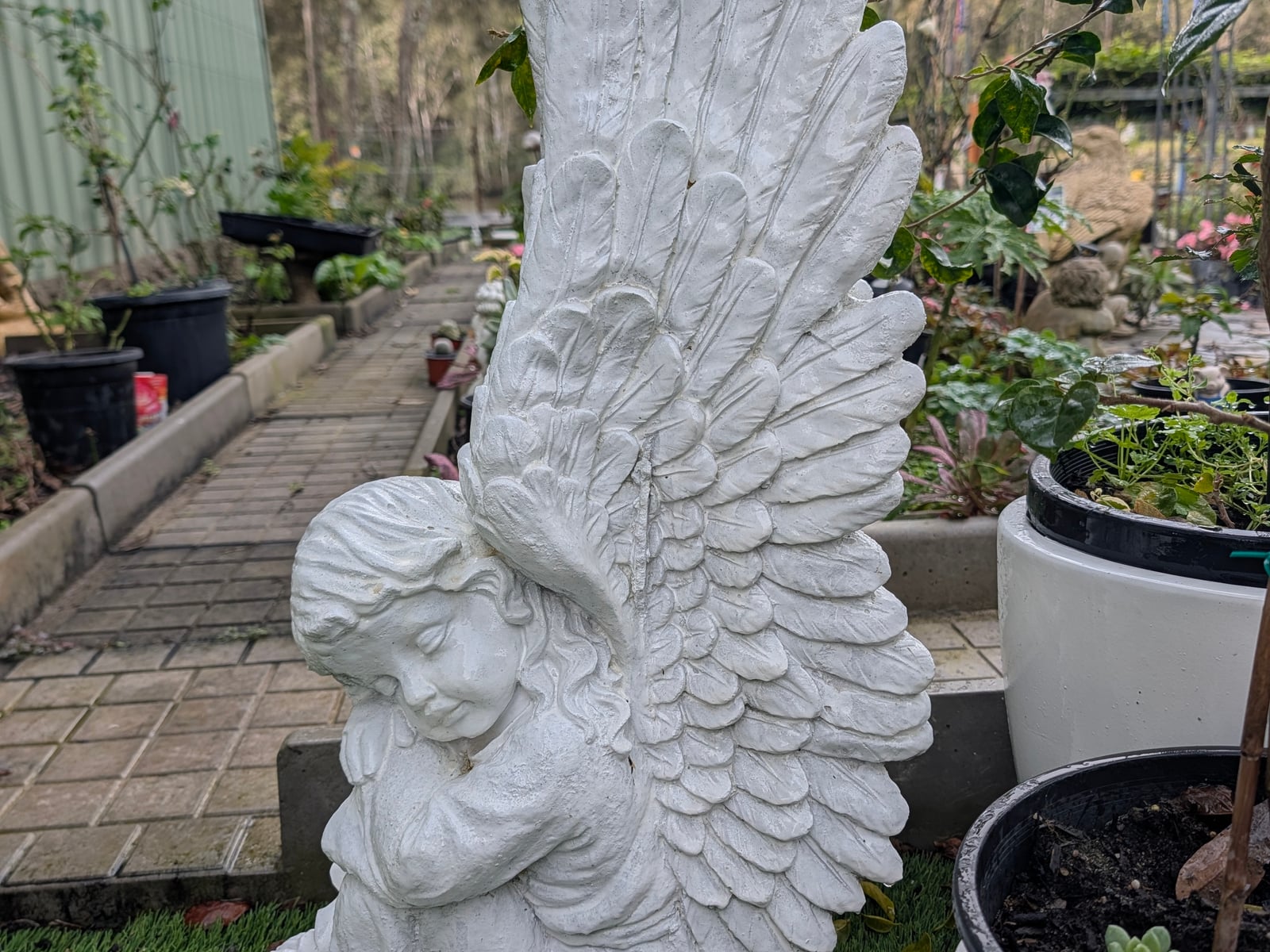 Angel Statue — Steve-made landscape product from Steve's Oasis Landscapes