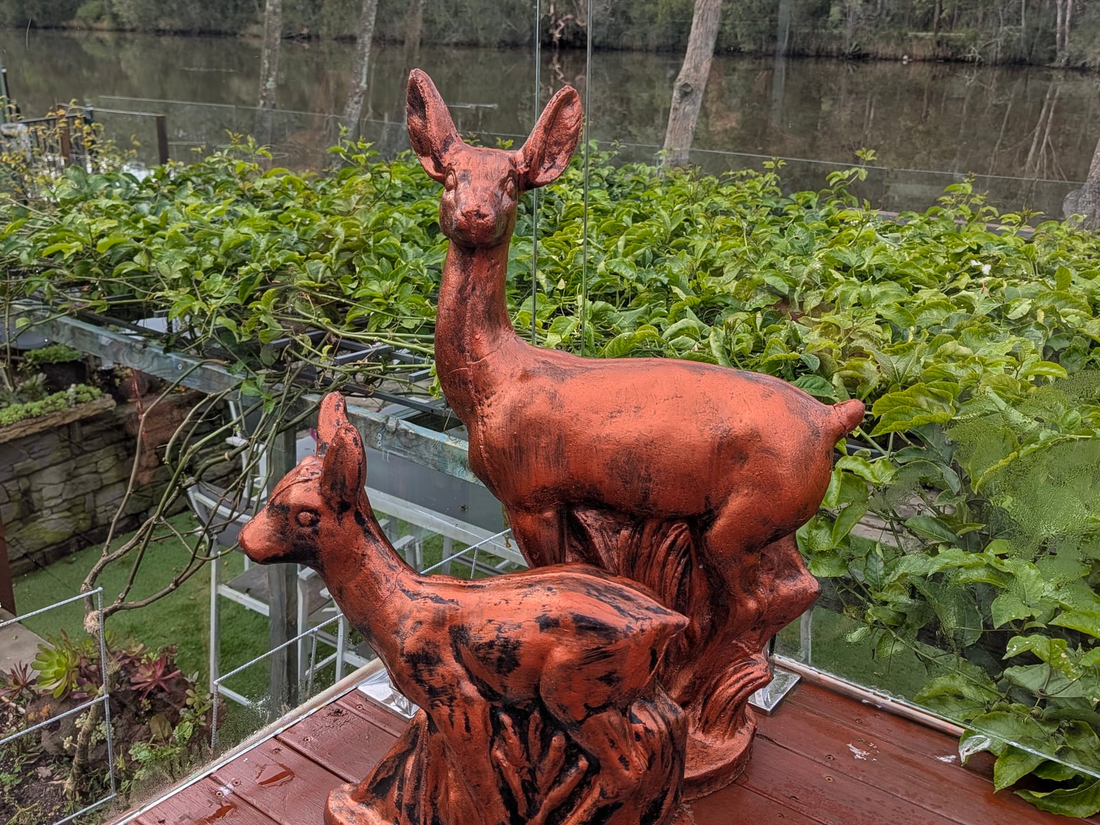 Deer Pair Statue — Steve-made landscape product from Steve's Oasis Landscapes
