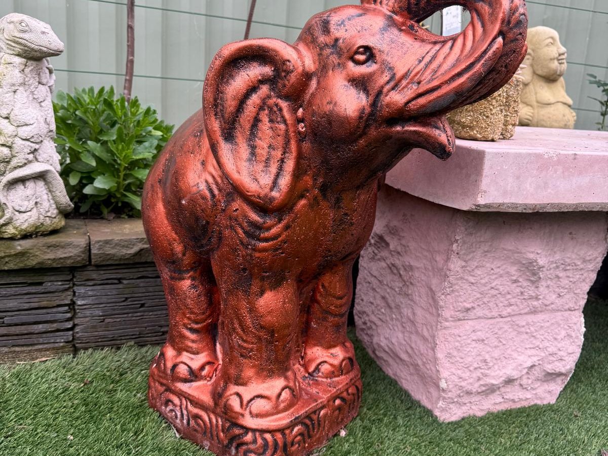 Elephant Statue — Steve-made landscape product from Steve's Oasis Landscapes
