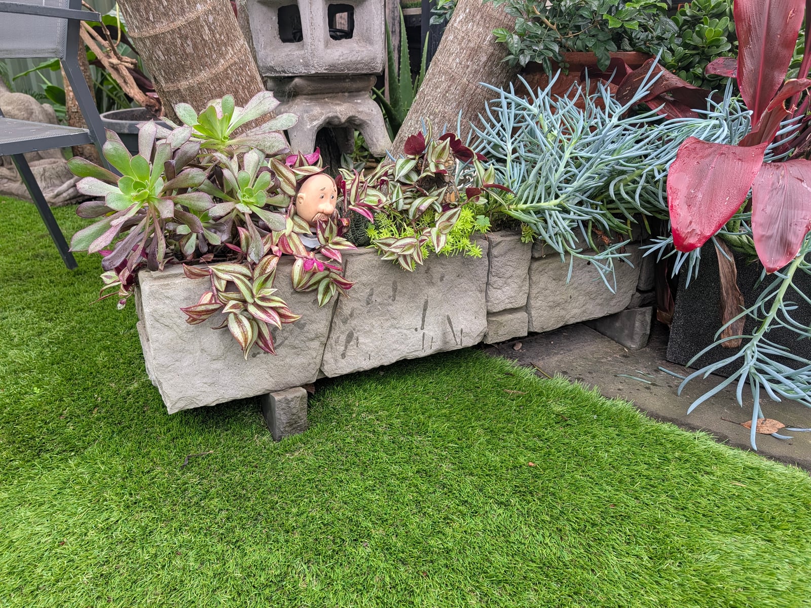 Euro Stone Concrete Pot & Feet — Steve-made landscape product from Steve's Oasis Landscapes