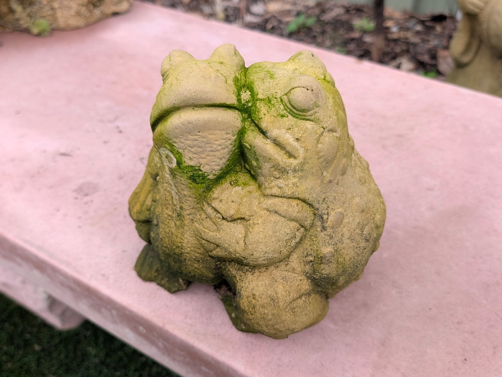 Kissing Frog Statue — Steve-made landscape product from Steve's Oasis Landscapes