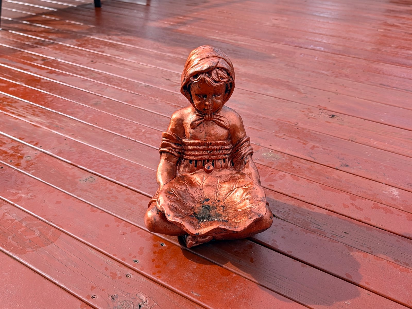 Lily Pad Girl Statue — Steve-made landscape product from Steve's Oasis Landscapes