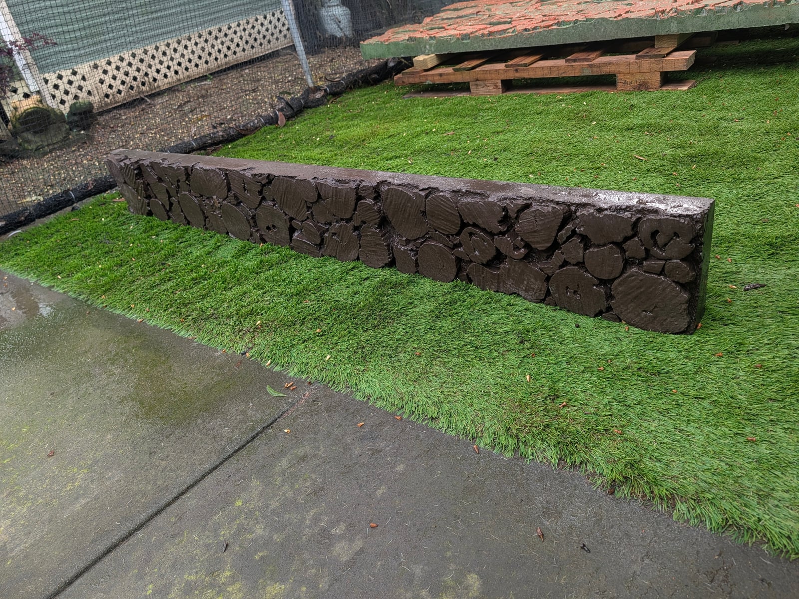 Log Block Concrete Sleeper — Steve-made landscape product from Steve's Oasis Landscapes
