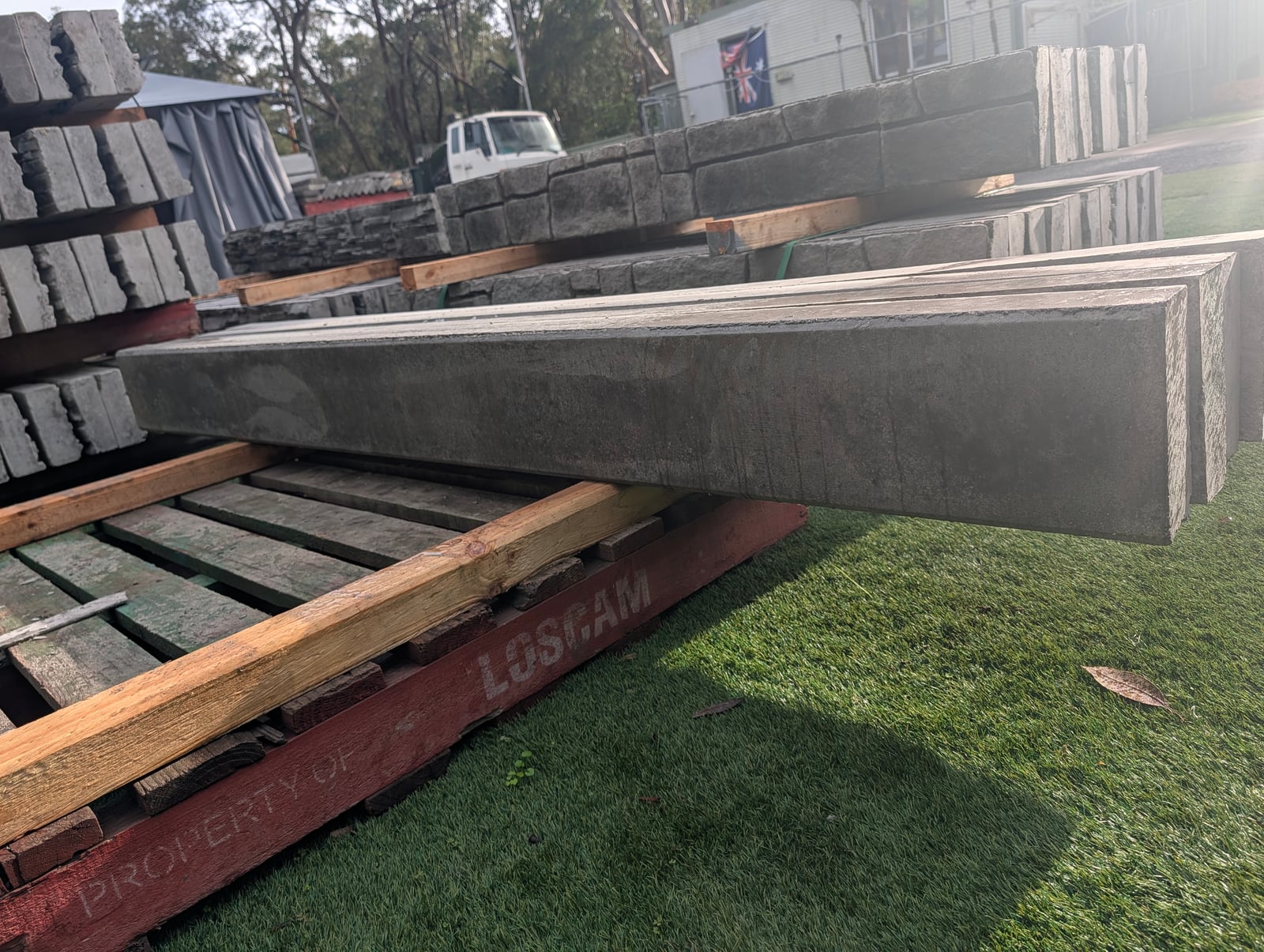 Plain Face Concrete Sleeper — Steve-made product from Steve's Oasis Landscapes