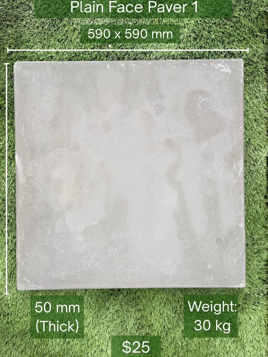 Plain Face Paver (590mm) — Steve-made landscape product from Steve's Oasis Landscapes