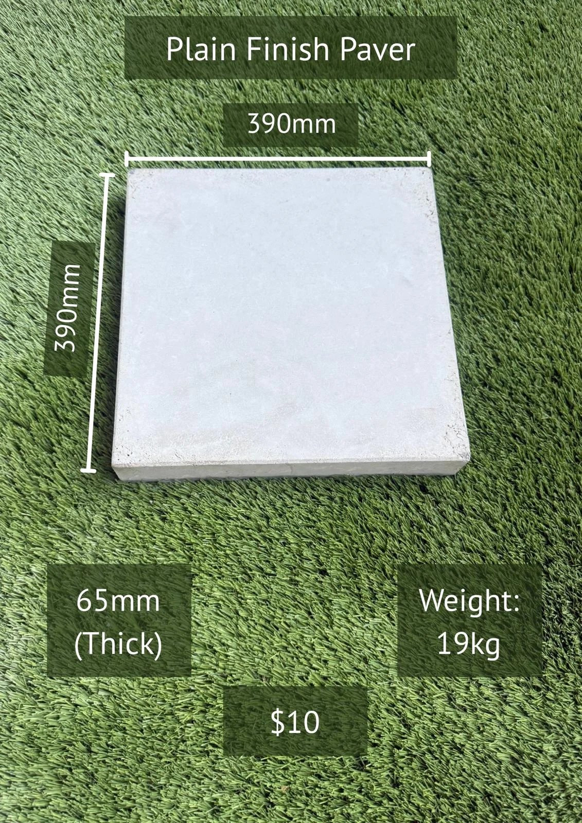 Plain Finish Paver 390 x 390 — Steve-made product from Steve's Oasis Landscapes