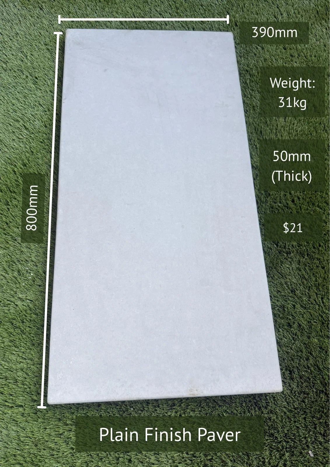 Plain Finish Paver 390 x 800 — Steve-made product from Steve's Oasis Landscapes