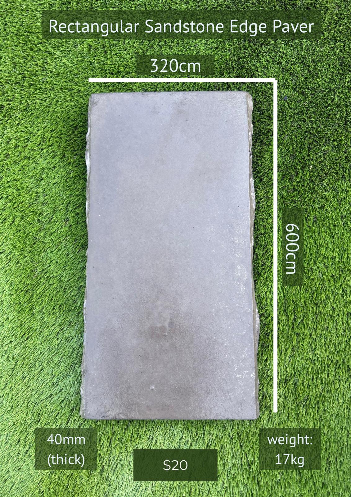 Rectangular Sandstone Edge Paver — Steve-made landscape product from Steve's Oasis Landscapes