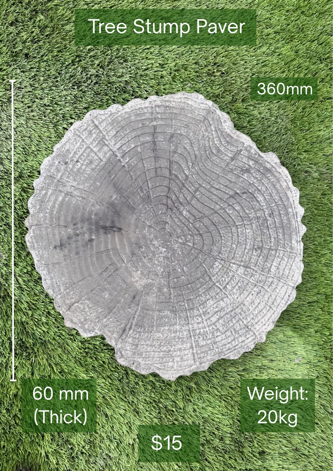Tree Stump Paver — Steve-made product from Steve's Oasis Landscapes
