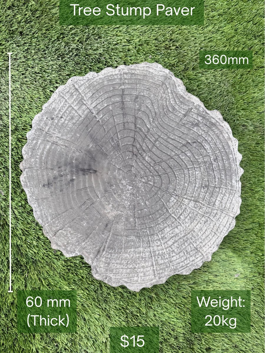 Tree Stump Paver — Steve-made landscape product from Steve's Oasis Landscapes