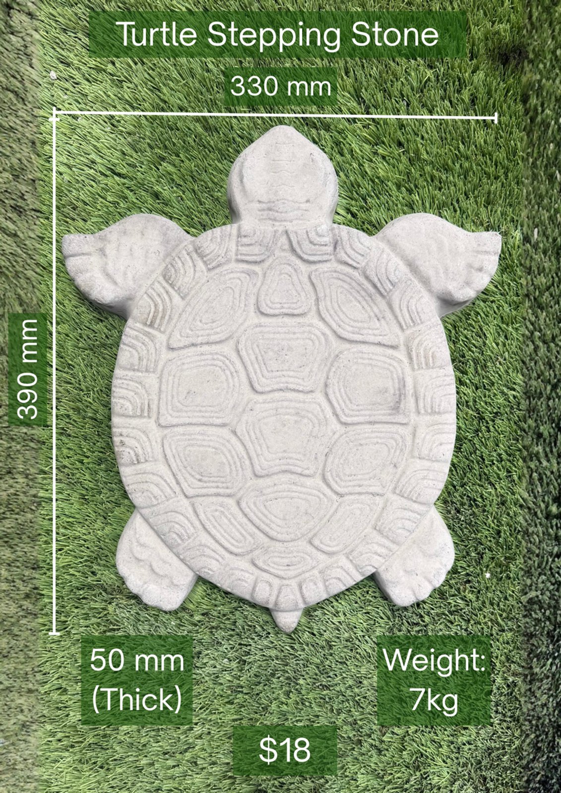 Turtle Stepping Stone — Steve-made product from Steve's Oasis Landscapes