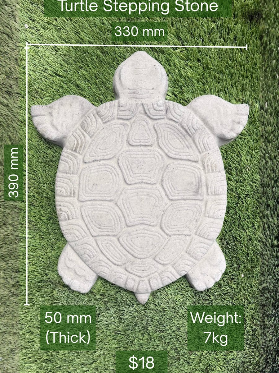 Turtle Stepping Stone — Steve-made landscape product from Steve's Oasis Landscapes
